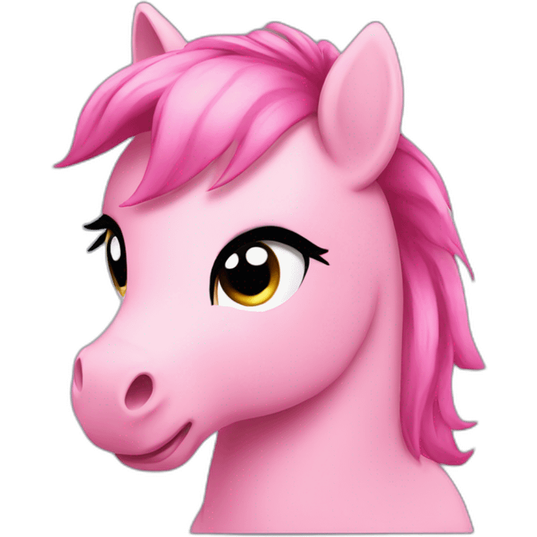 pink poney look disapprovingly emoji