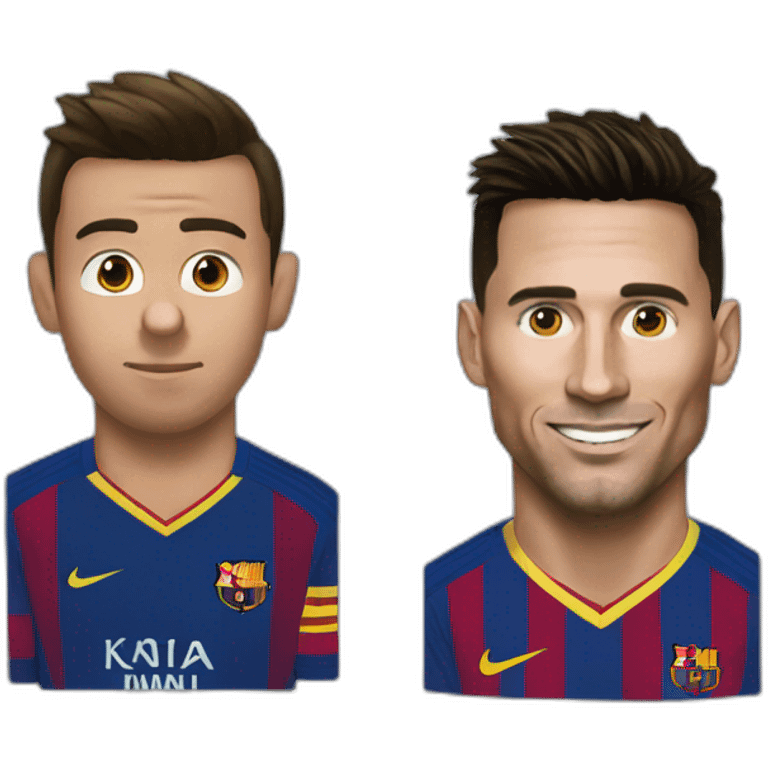 Ronaldo embrasse Messi emoji