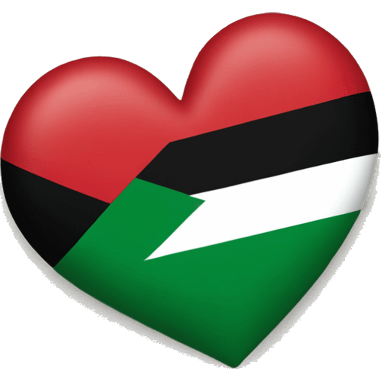 Palestine flag with heart  emoji