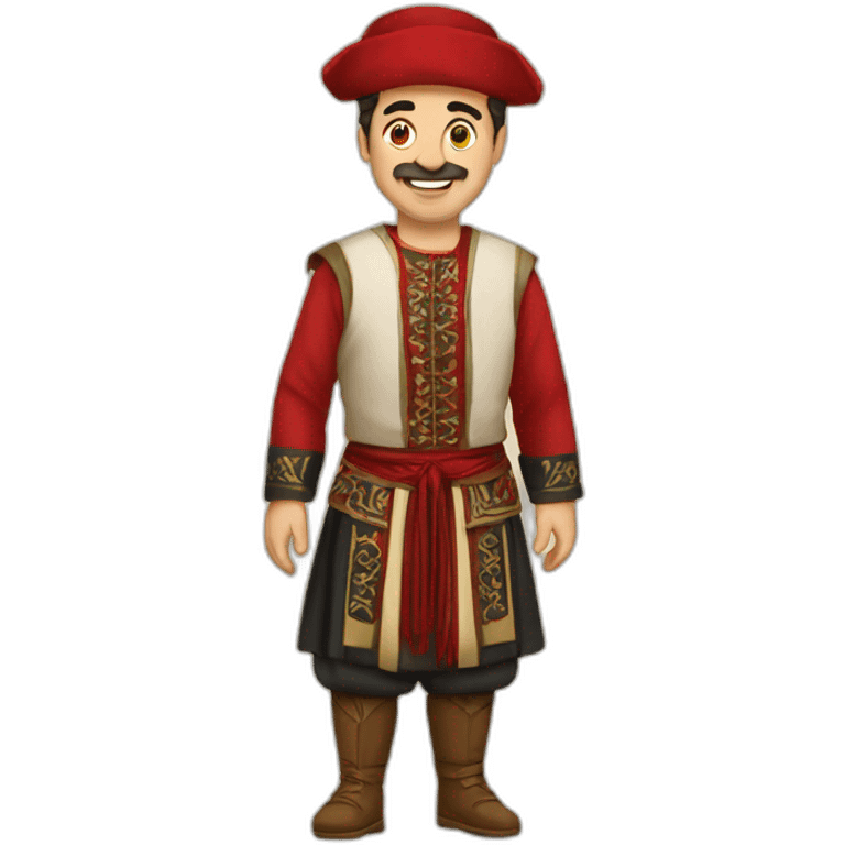 Albanian men with traditional clothes emoji