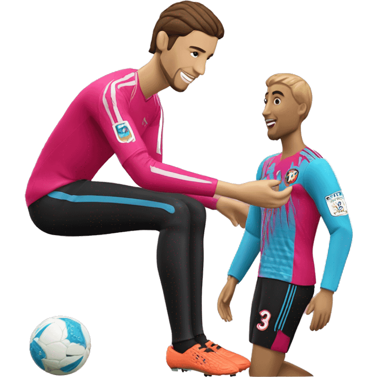 fernando muslera playing with barbie doll emoji