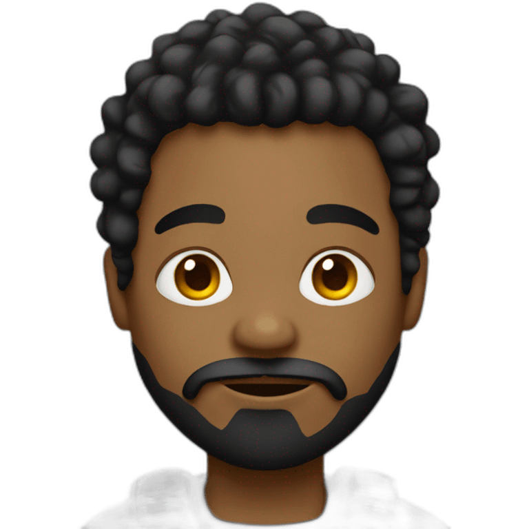 black man with dreads and a mustachee with goatee emoji