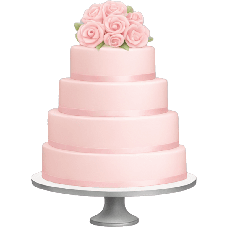 light pink wedding cake emoji