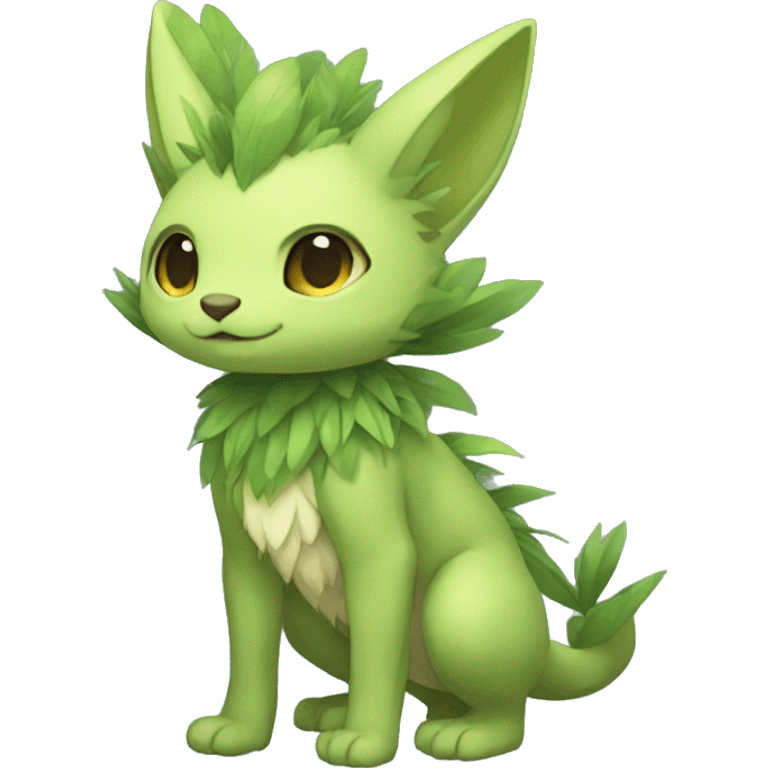 a anthro chibi-style grass-type-ground-type Fakémon-hybrid full body emoji