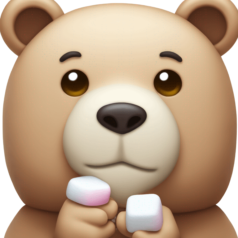 Bear-shaped marshmallows emoji