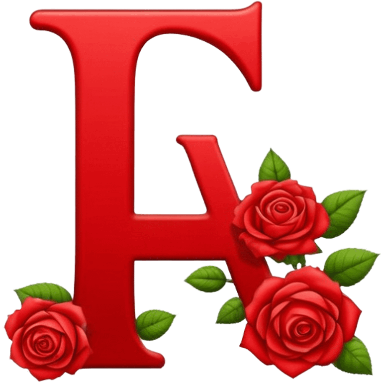 Roses alphabet letter i emoji