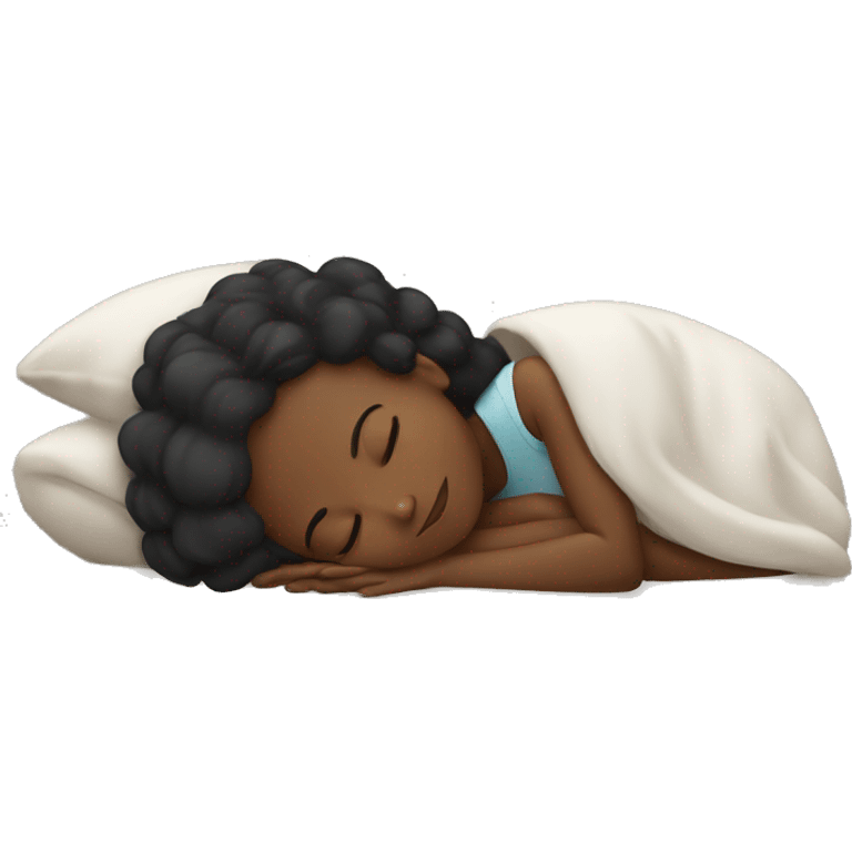 Black girl sleeping emoji