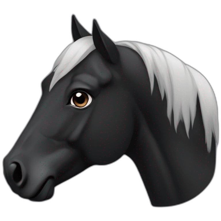 black horse headmark nosemark  emoji