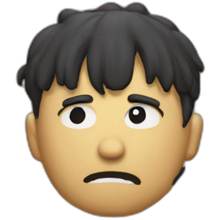 Sad emoji that looks like Guts from Berserk emoji