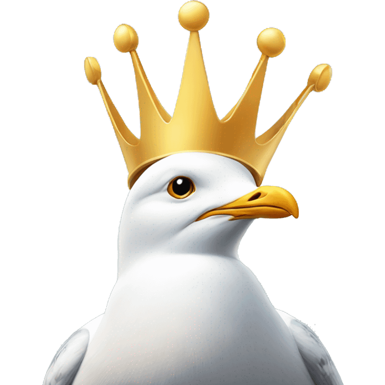 Seagull crown, sun as background emoji