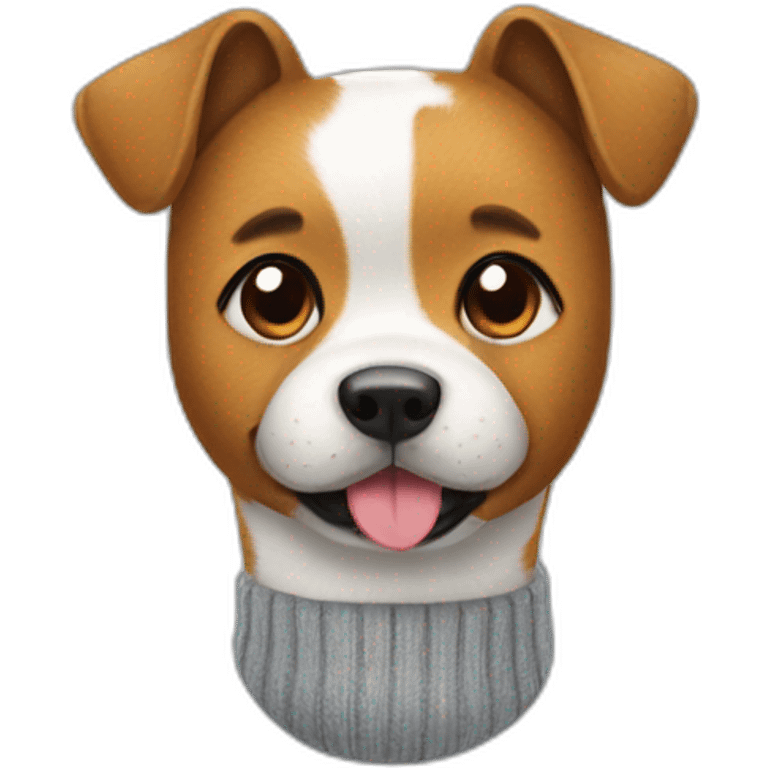 Dog wearing socks emoji