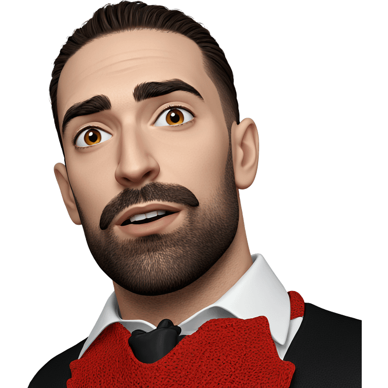 male portrait with facial hair emoji