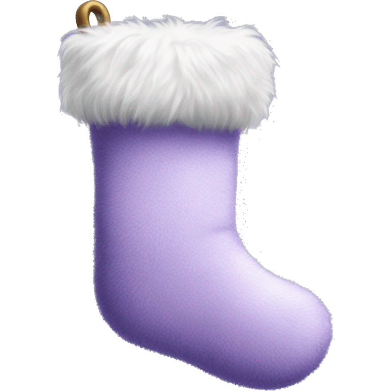  lilac Christmas stocking fluffy realistic  emoji