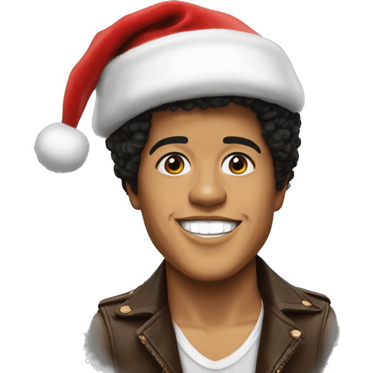 bruno mars with santa hat emoji