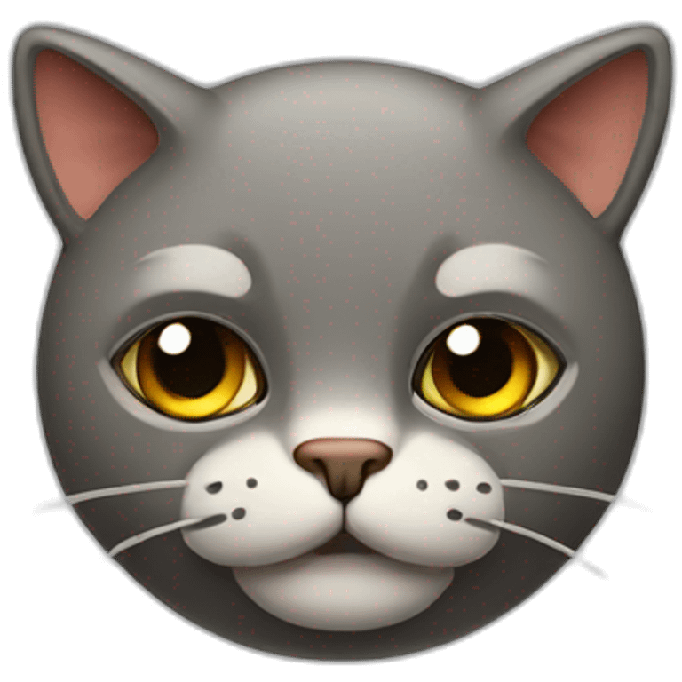 Cat head with Buffalo body emoji