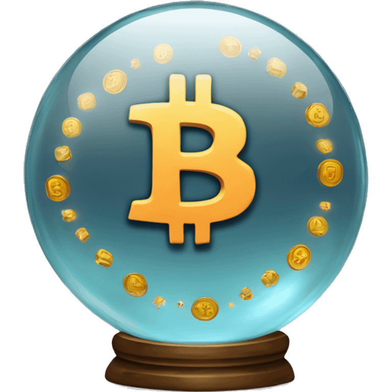 crystal ball With bitcoin  emoji