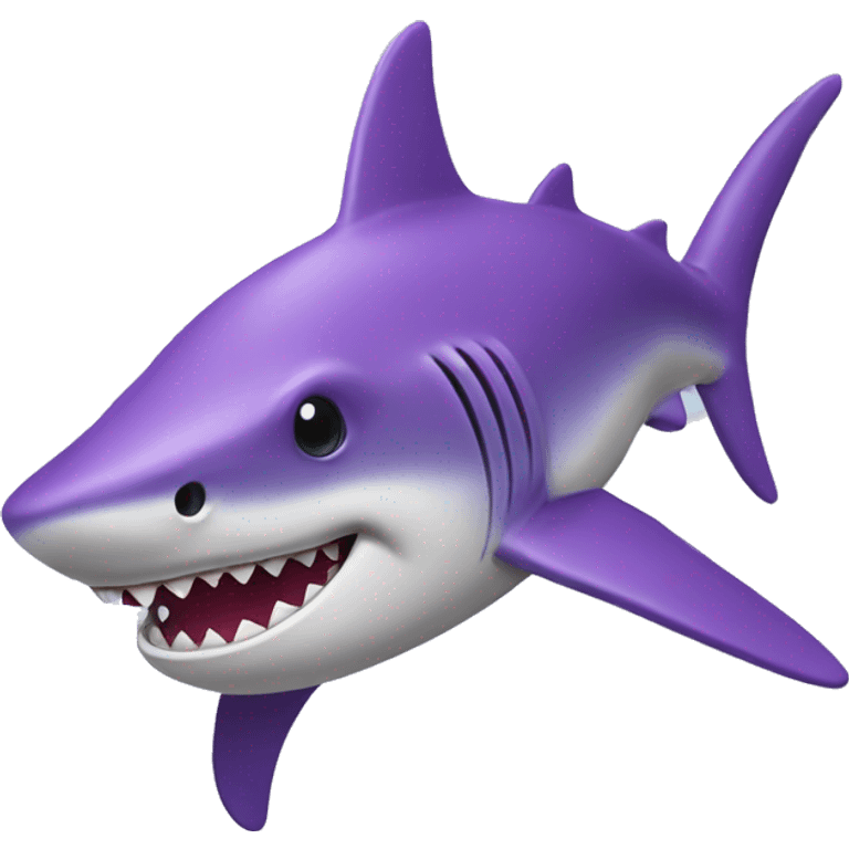 Purple shark with a crown emoji