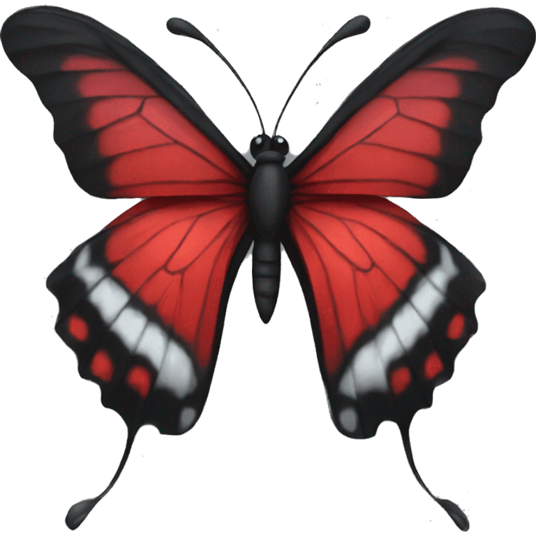 Red butterfly with black wings  emoji