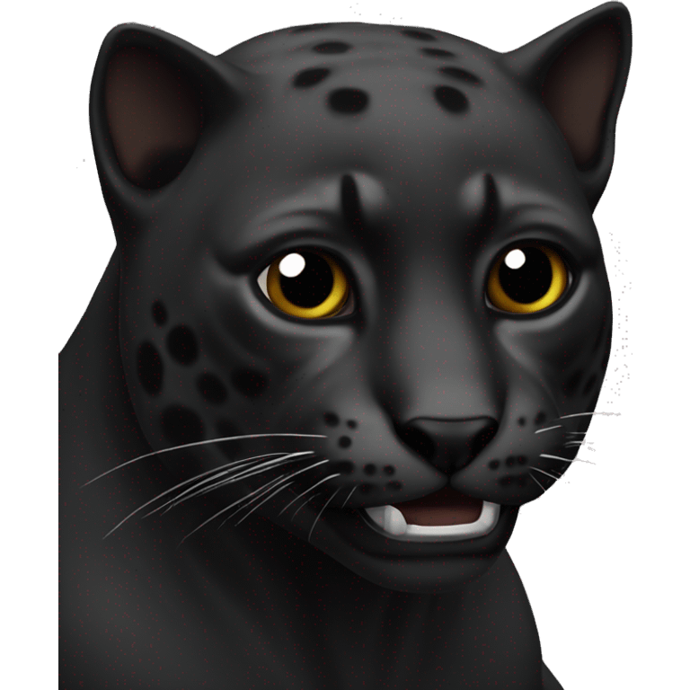 Una pantera nera emoji