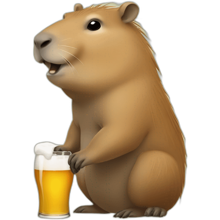 Capybara Qui boit une biere emoji