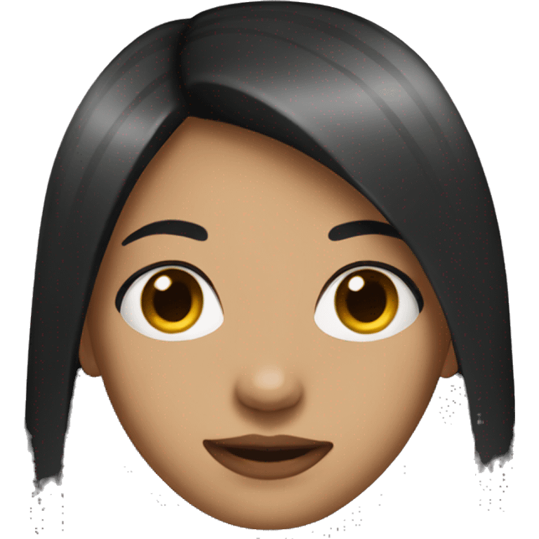 girl with black straight hair  emoji