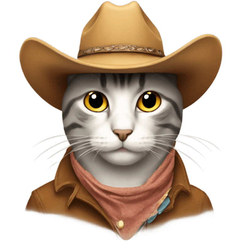 A cat with a cowboy hat emoji