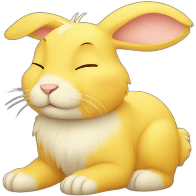 Sleepy yellow rabbit emoji