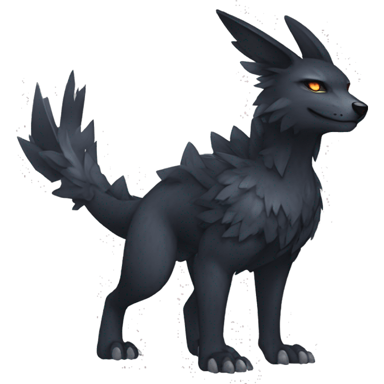 cool edgy fantasy dark-themed animal hybrid Fakemon full body emoji