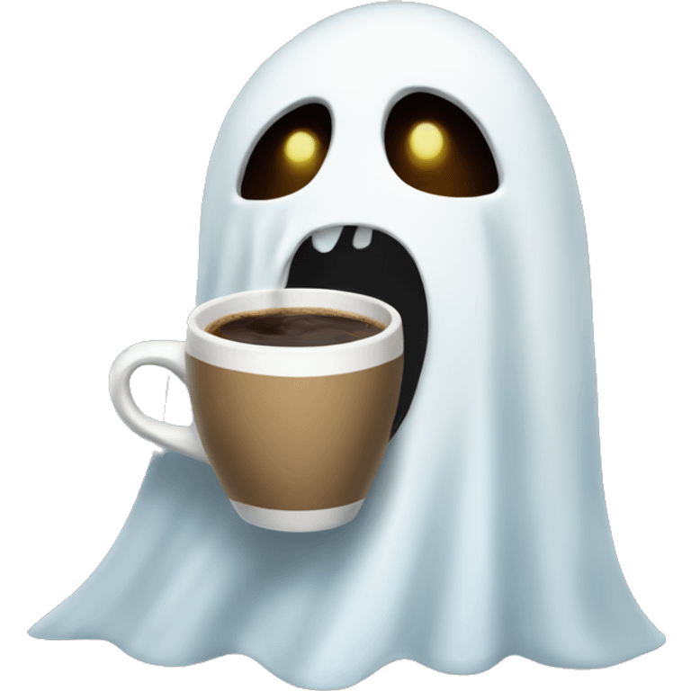 a ghost drinking coffee emoji