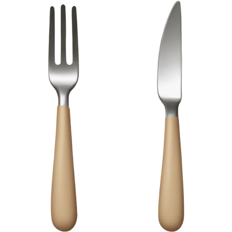 Beige fork emoji