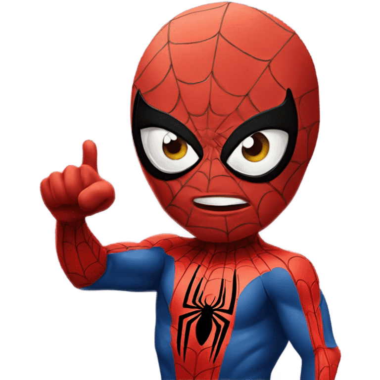 spider man holding two thumbs down emoji