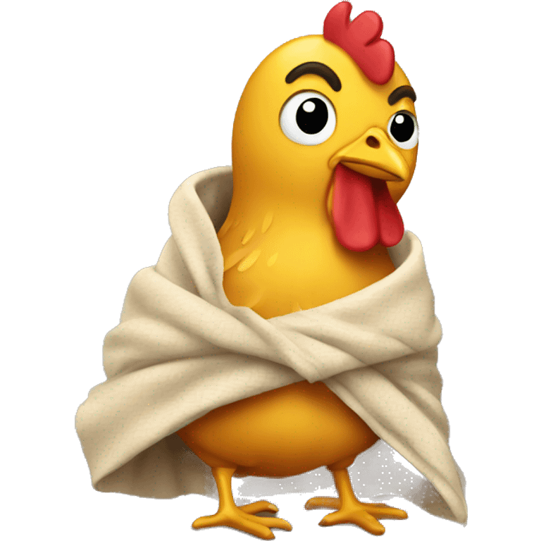 Chicken with blanket  emoji