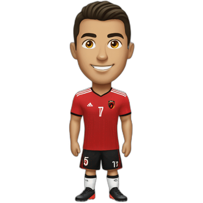 Cristiano Ronaldo with albanian t shirt emoji