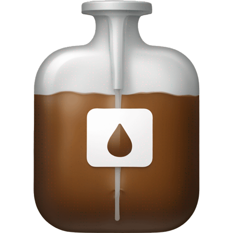 An IV bag filled with brown liquid. emoji