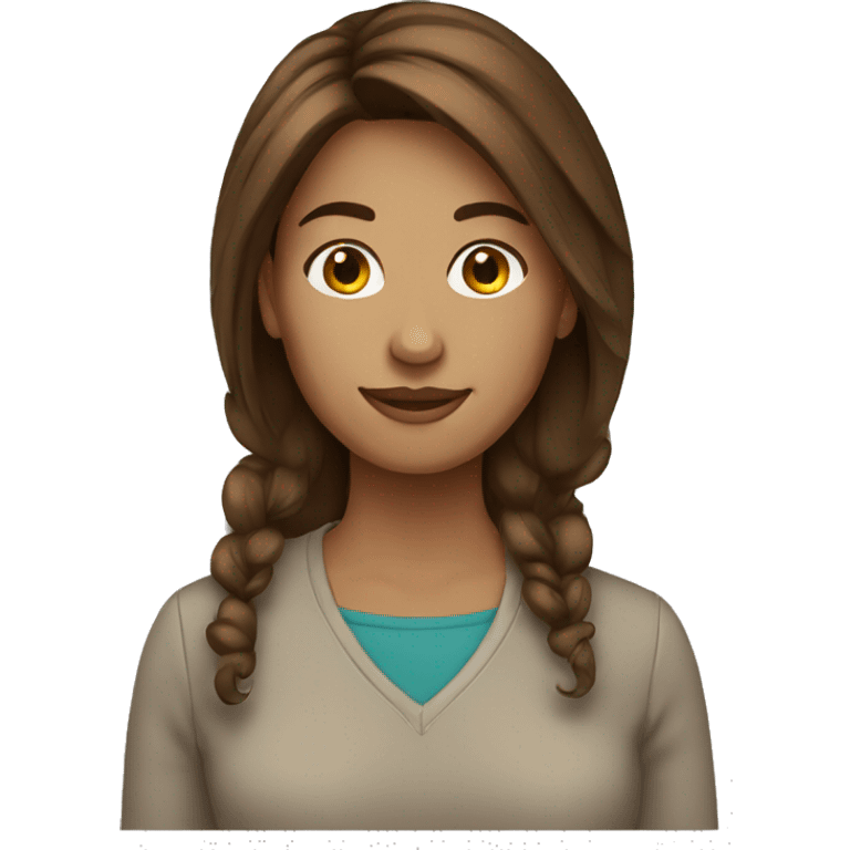 homely woman brown hair emoji