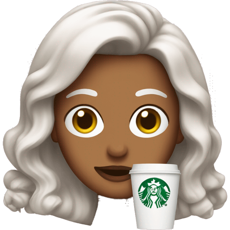 Pink Starbucks emoji