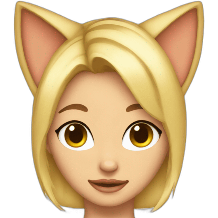 sexy blonde cat ears emoji