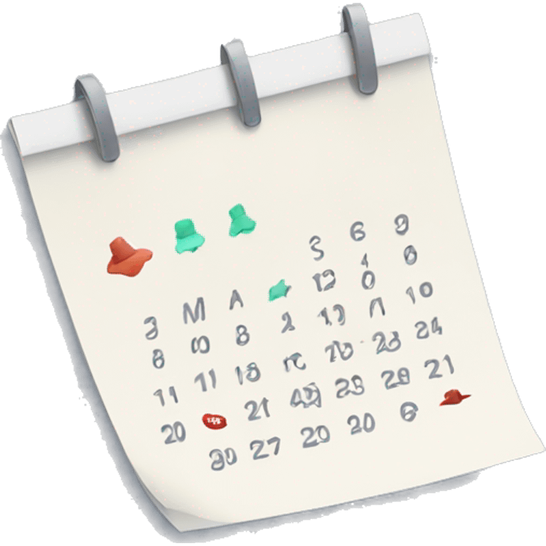 Calendar on paperplane emoji