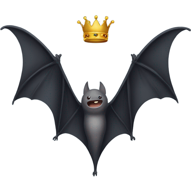 an emoji of two bat wings with a crown in the middle emoji