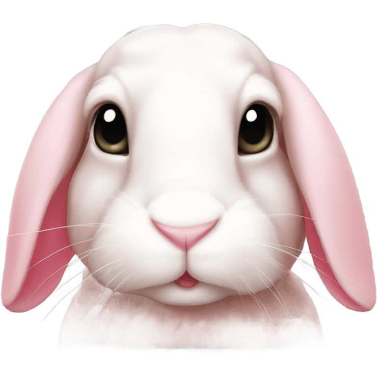 Pink lop rabbit emoji