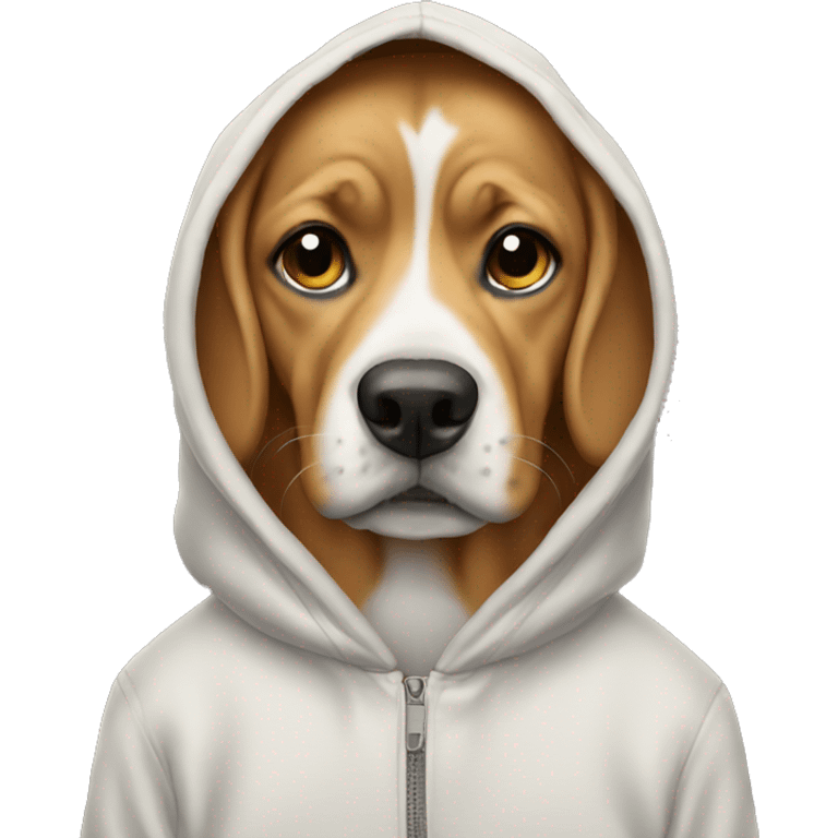 Dog wearing hoodie  emoji