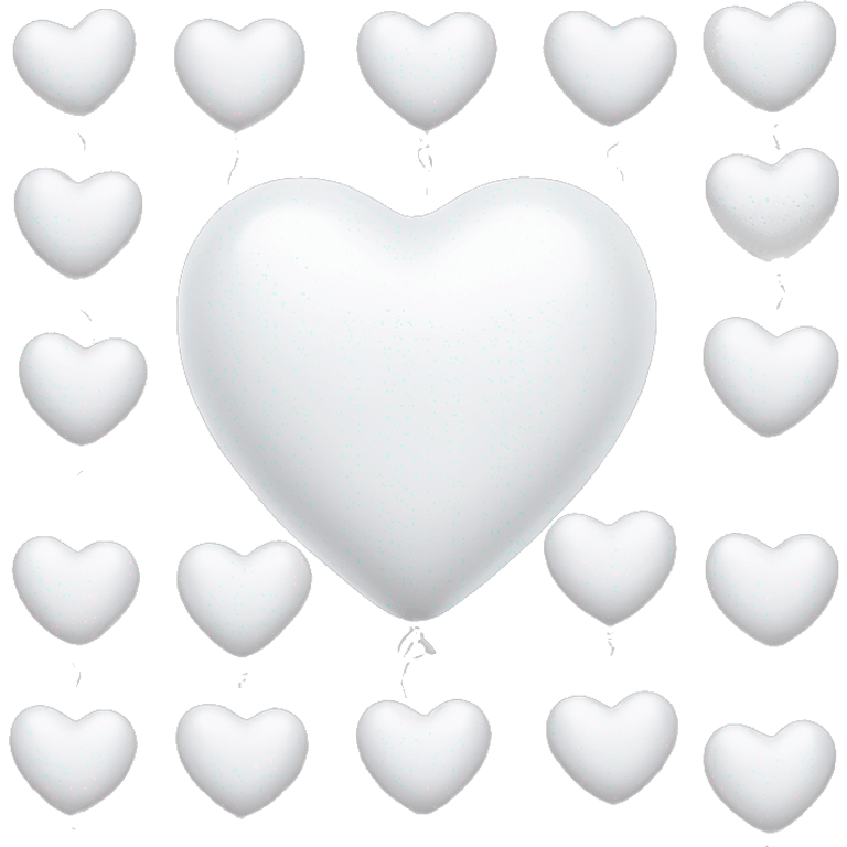 White Heart Balloons emoji