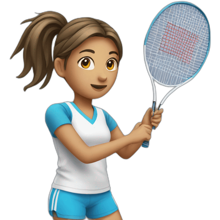 Girl playing badminton emoji