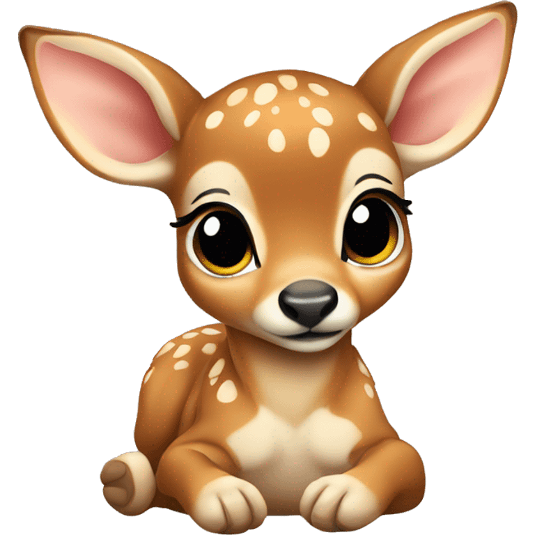 Baby fawn lying emoji