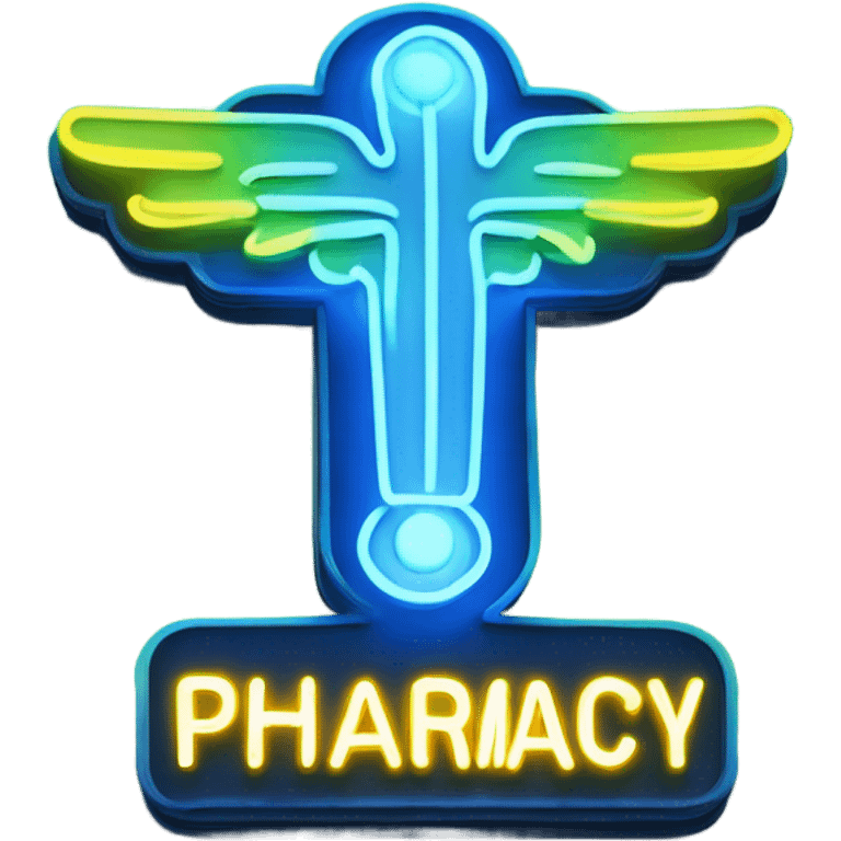 Neon pharmacy shop sign
 emoji