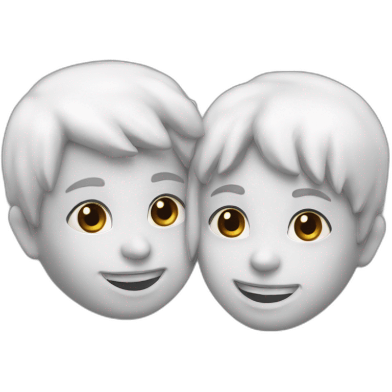 deux petits cœurs blancs emoji