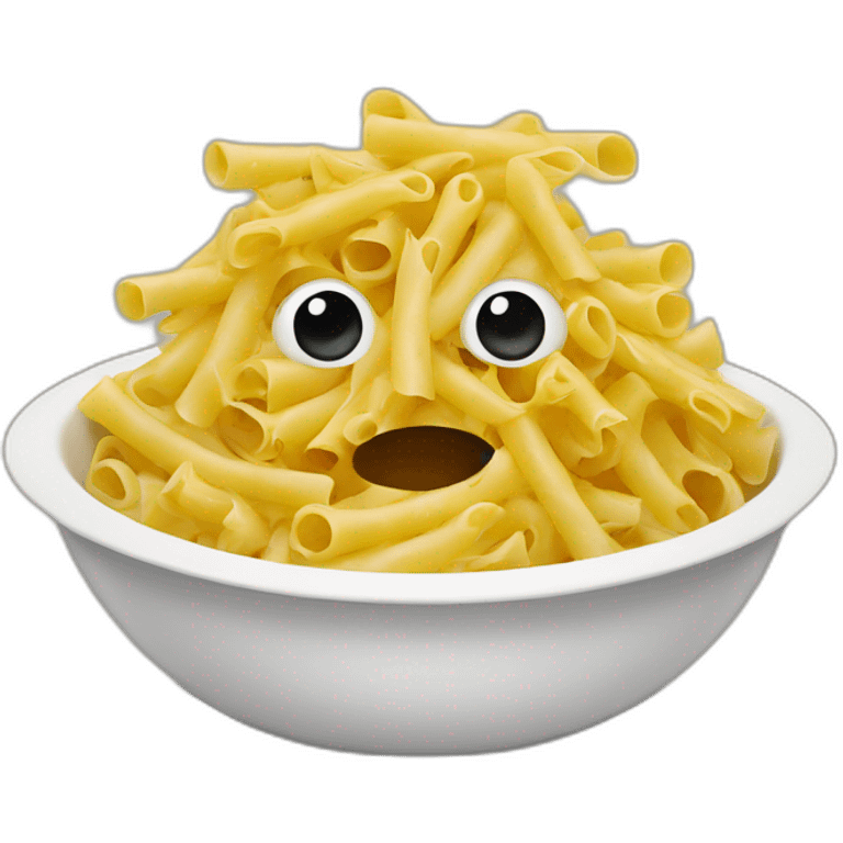 Pasta bowl with face emoji