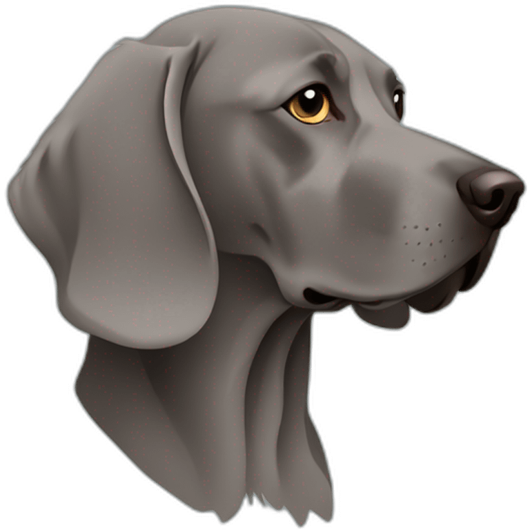 longhair weimaraner profile silhouet emoji