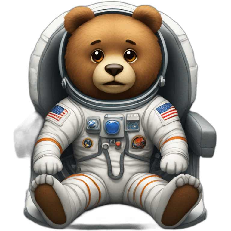 astronaut sit like a plush bear emoji