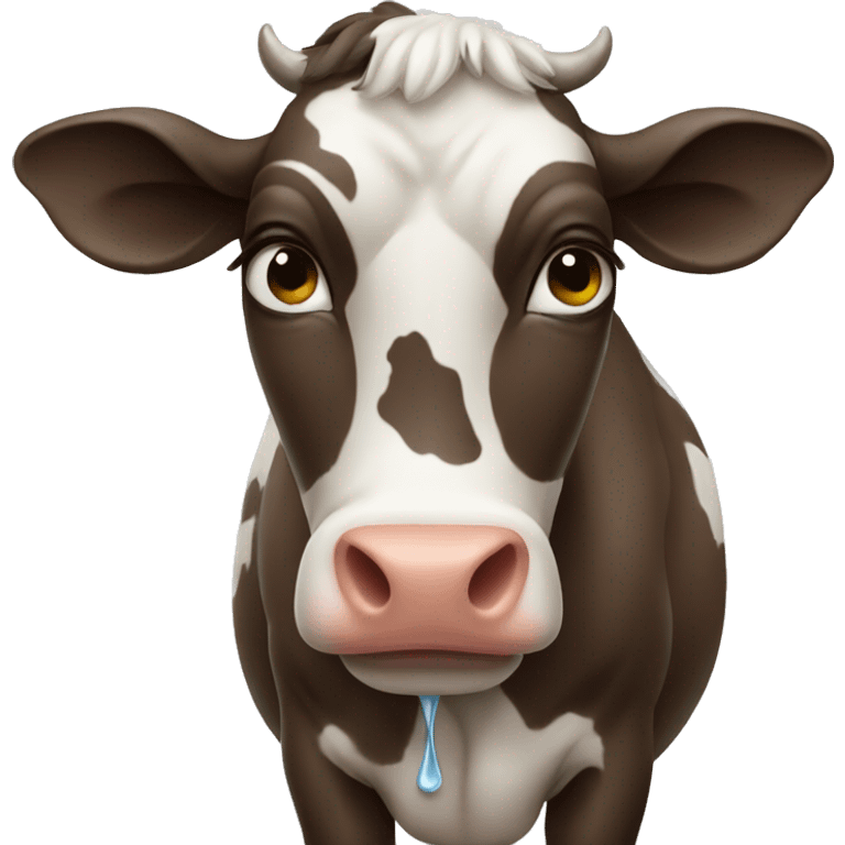 Cow with tears  emoji